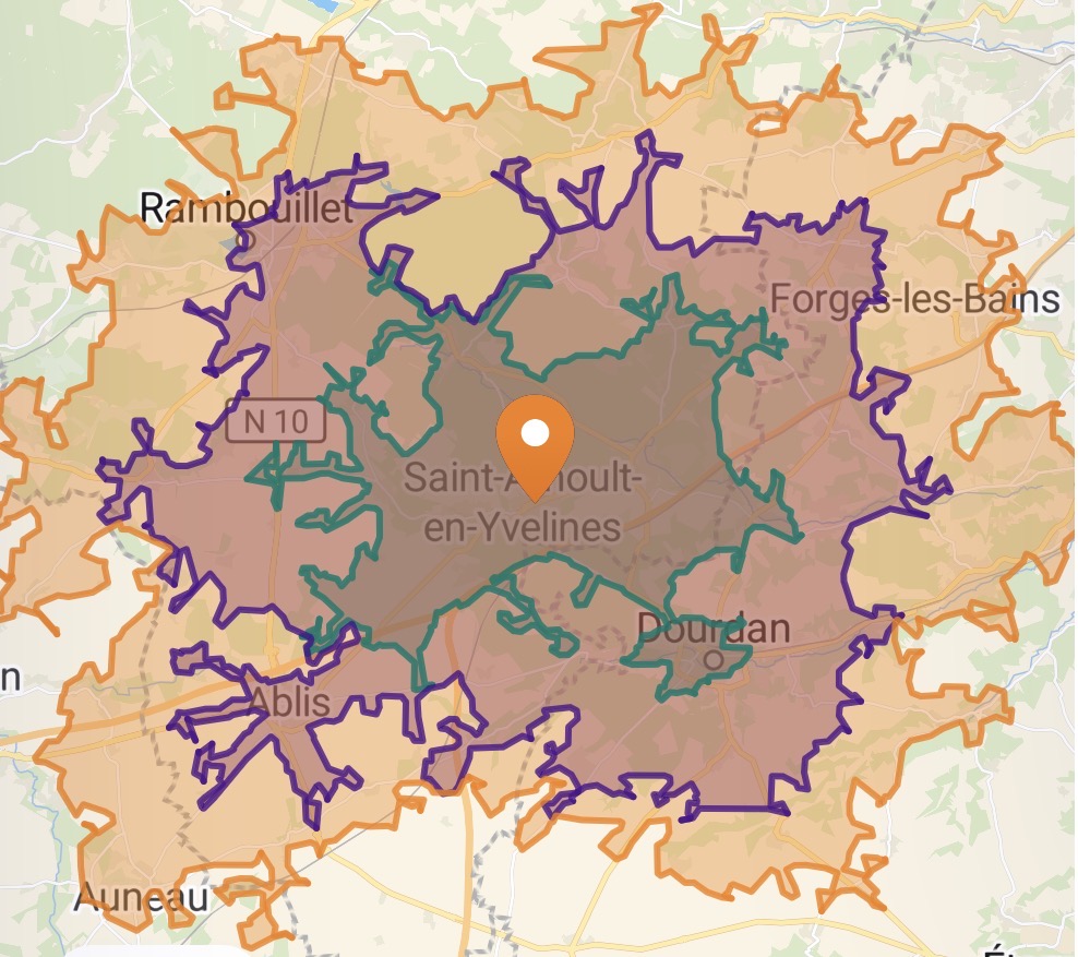 Carte des zones Carte des zones